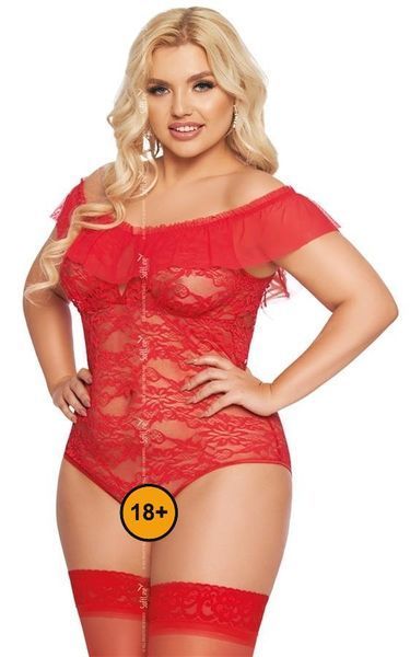 Боді SoftLine Kamila, XL (червоний) 136648 фото