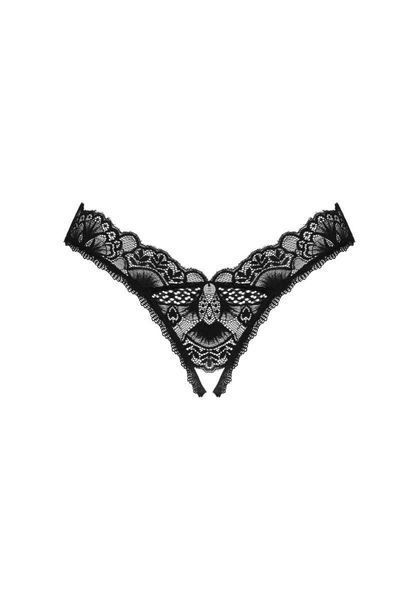 Сексуальні мереживні стрінги Obsessive Donna Dream, XS/S (чорний) 32340 фото