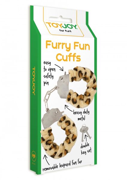 Наручники Furry Fun Cuffs, 28 см (леопардовый) 4366 фото