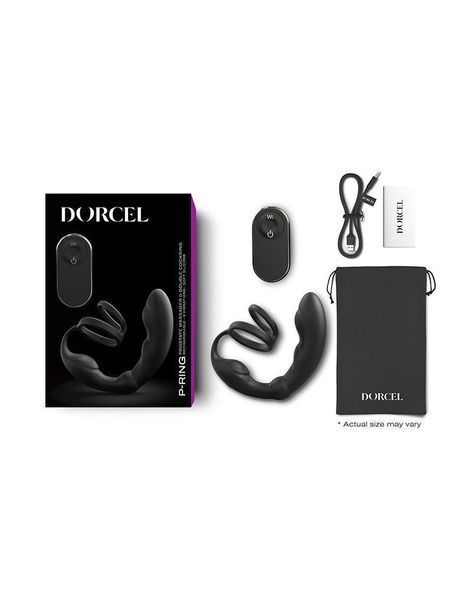 Ерекційне кільце зі стимулятором простати Dorcel P- Ring, 18 см (чорний) 26918 фото