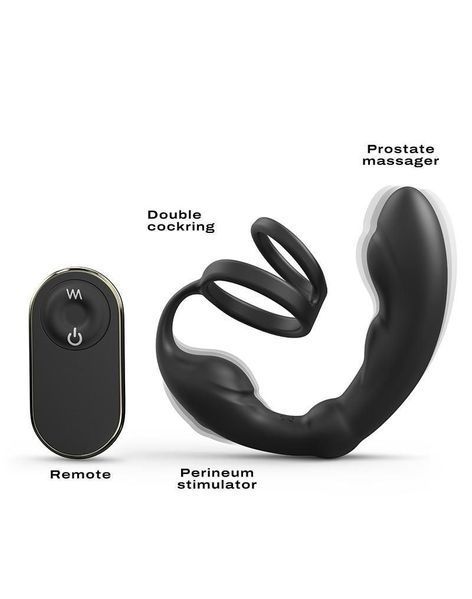Ерекційне кільце зі стимулятором простати Dorcel P- Ring, 18 см (чорний) 26918 фото