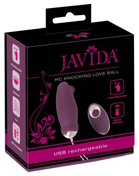 Виброяйцо Javida RC Knocking Love Ball, 17,5 см (фиолетовый) 10972 фото