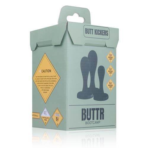 Набор анальных пробок Buttr Kickers Butt Plug Training, 3 шт (черный) 16904 фото