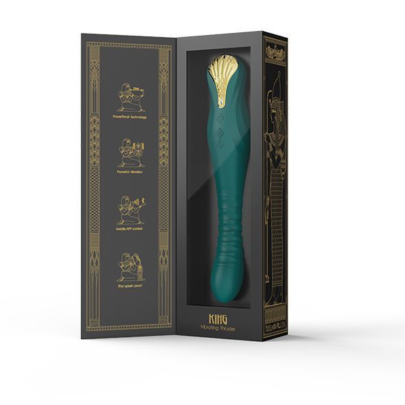 Вибратор Zalo King Vibrating Thruster, 30,2 см (зеленый) 69208 фото