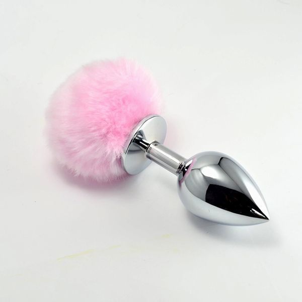 Анальна пробка LoveToy Large Silver Plug, 17 см (рожевий) 14204 фото