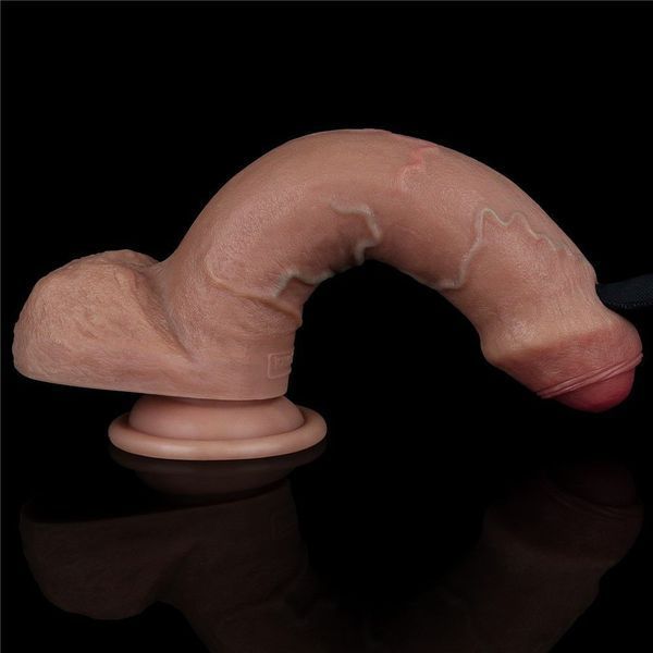 Фалоімітатор Lovetoy Dual-Layered Silicone Nature, 20,5 см (коричневий) 46736 фото