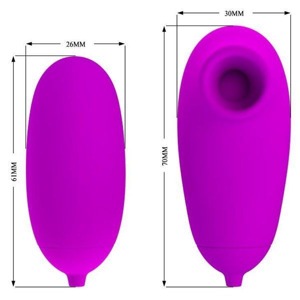 Вібратор з вакуумним стимулятором клітора Pretty Love Suction & Vibro Bullets (рожевий) 26286 фото