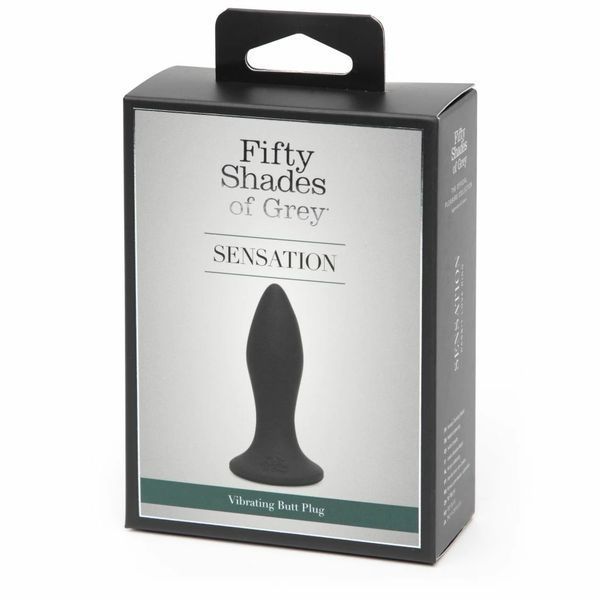 Анальна пробка з вібрацією Fifty Shades of Grey, 8,5 см (чорний) 61566 фото