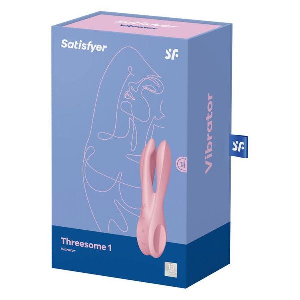 Вибратор для клитора Satisfyer Threesome 1, 14 см (розовый) 14659 фото