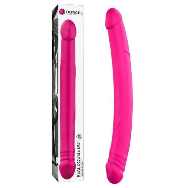 Фалоімітатор двосторонній Dorcel Real Double Do Magenta, 42 см (рожевий) 25594 фото