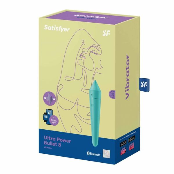 Міні вібратор Satisfyer Ultra Power Bullet 8, 13,6 см (блакитний) 12257 фото