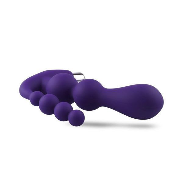 Анальна пробка Toyz4lovers Double Pleaser, 15.5 см (фіолетовий) 73824 фото