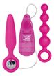 Набір анальних стимуляторів CalExotic Booty Call Booty Vibro Kit, 2 шт (рожевий) 4274 фото