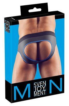 Мужские трусы Svenjoyment Underwear Jock, S (черный с синим) 82422 фото