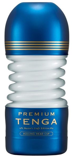 Мастурбатор мужской Tenga Premium Rolling Head Cup, 15 см (синий) 11342 фото