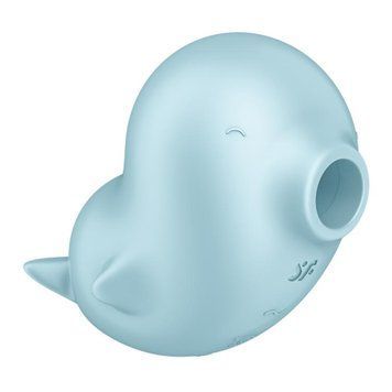 Вакуумний стимулятор клітора з вібрацією Satisfyer Sassy Seal (блакитний) 72568 фото