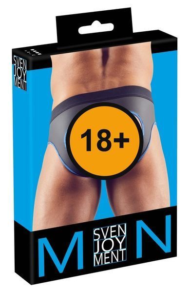 Чоловічі труси Svenjoyment Underwear Jock, S (чорний із синім) 109200 фото