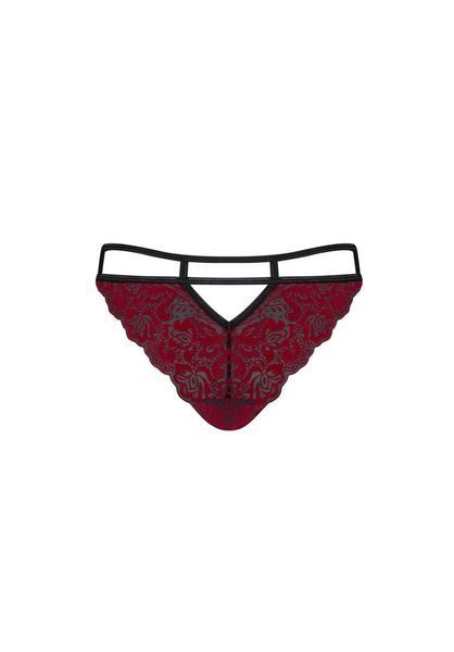 Трусики-стринги Obsessive Sugestina, L/XL (бордовый) 24752 фото