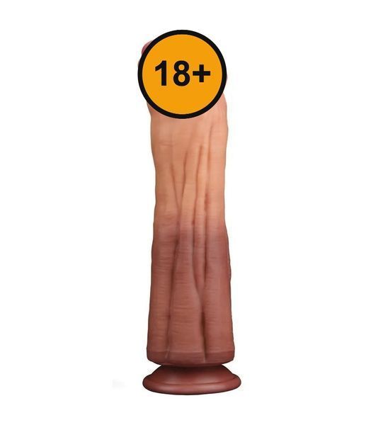 Фаллоимитатор LoveToy Dual Layered Silicone Cock 12", 30 см (коричневый) 59670 фото