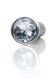 Анальная пробка Jewellery Silver Plug Clear S, 7.7 см (прозрачный) 108438 фото 4