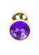 Анальна пробка з кристалом B - Series HeavyFun Plug-Jewellery Gold, 7 см (фіолетовий) 100886 фото 2