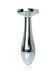 Анальная пробка Jewellery Silver Plug Clear S, 7.7 см (прозрачный) 108438 фото 1