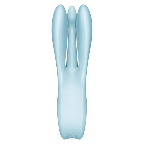 Многофункциональный вибратор Satisfyer Threesome 1, 14 см (голубой) 14660 фото