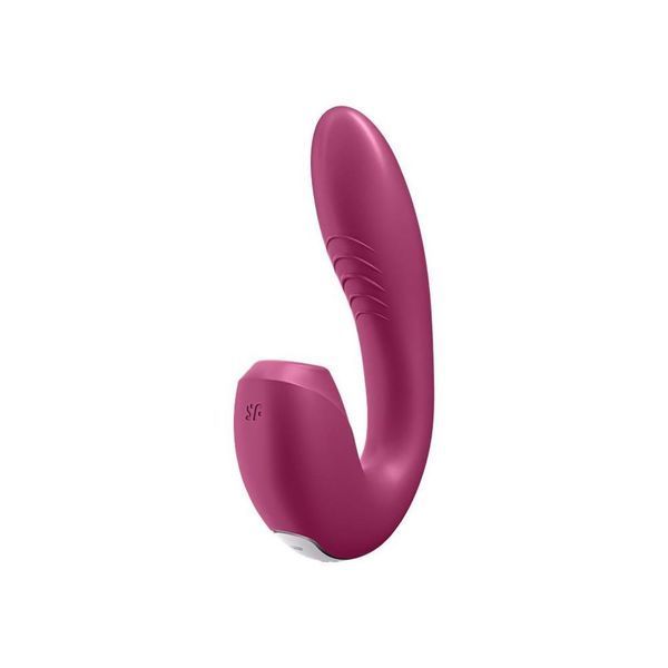 Вакуумний стимулятор клітора з вібрацією Satisfyer Sunray (малиновий) 25854 фото