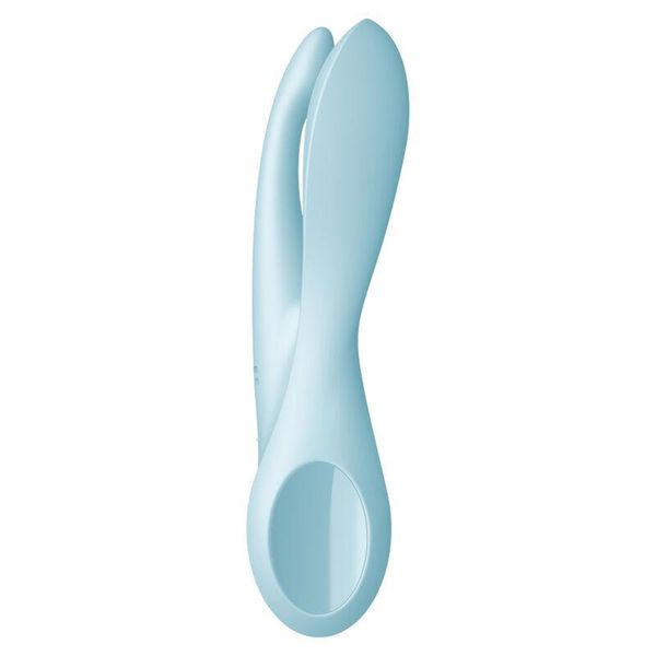 Многофункциональный вибратор Satisfyer Threesome 1, 14 см (голубой) 14660 фото