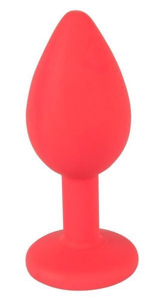 Анальная пробка с кристаллом Colorful Joy Jewel Red Plug Small, 7,2 см (красный) 9856 фото
