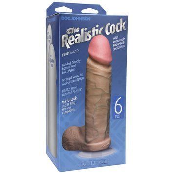 Фаллоимитатор Realistic Cock Ultraskyn 6 Inch, 17.3 см (телесный) 77222 фото