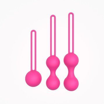 Вагинальные шарики Erospace Sweet Play A12, 3 шт (розовый) 99560 фото