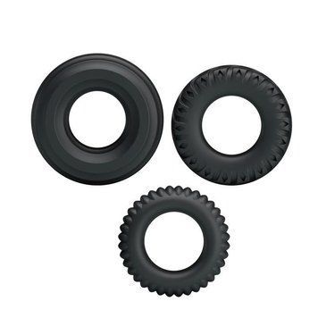 Набор эрекционных колец Baile Three Cock Rings, 3 шт (черный) 45280_EU фото