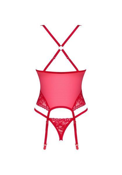 Комплект белья Obsessive Lacelove, XS/S (красный) 32436 фото