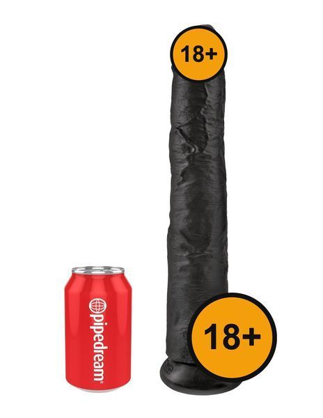 Фаллоимитатор King Cock 14" With Balls, 37 см (черный) 68952 фото