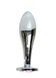Анальная пробка Jewellery Silver Plug Clear M, 9.2 см (розовый) 108438 фото
