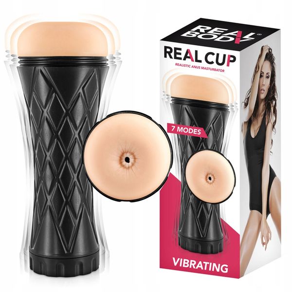 Мастурбатор Real Body Real Cup Anus Vibrating, 22 см (тілесний) 18178 фото