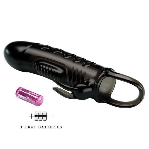 Насадка на пенис Pretty Love Penis Sleeve Sloane, 18,7 см (черный) 26298 фото