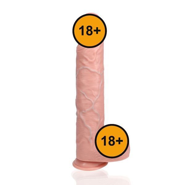 Фаллоимитатор RealRock Extra Long 15", 38 см (телесный) 61082 фото