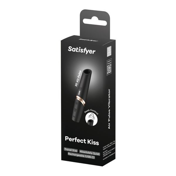 Вакуумний стимулятор клітора Satisfyer Perfect Kiss (чорний) 115200 фото