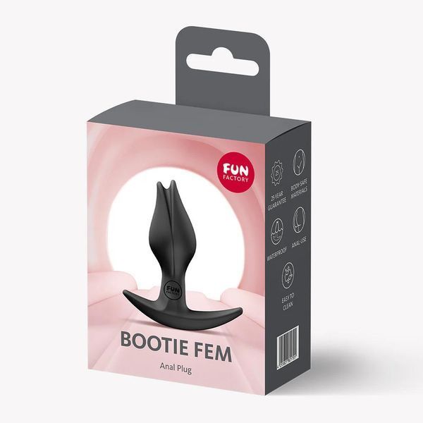 Анальная пробка Fun Factory Bootie Fem, 8.5 см (черный) 224710 фото