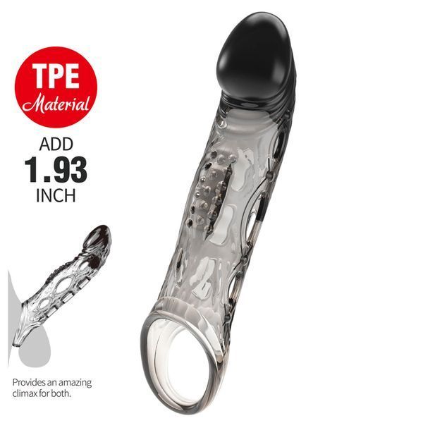 Насадка на пенис Pretty Love Penis Sleeve Wayde, 21.3 см (черный) 81773 фото