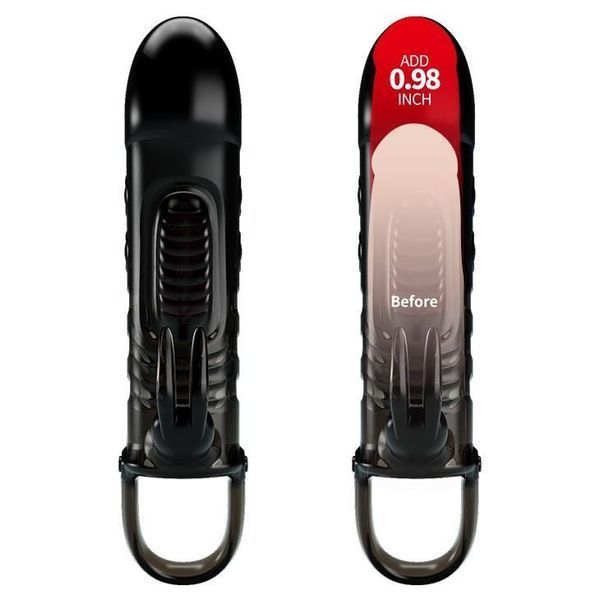 Насадка на пенис Pretty Love Penis Sleeve Sloane, 18,7 см (черный) 26298 фото