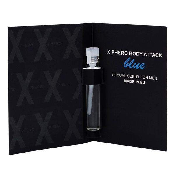Мужские духи с феромонами X-Phero Body Attack Blue, 1 мл 42048 фото