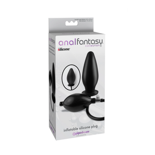 Анальная пробка Pipedream Inflatable Silicone Plug, 12 см (черный) 73514 фото