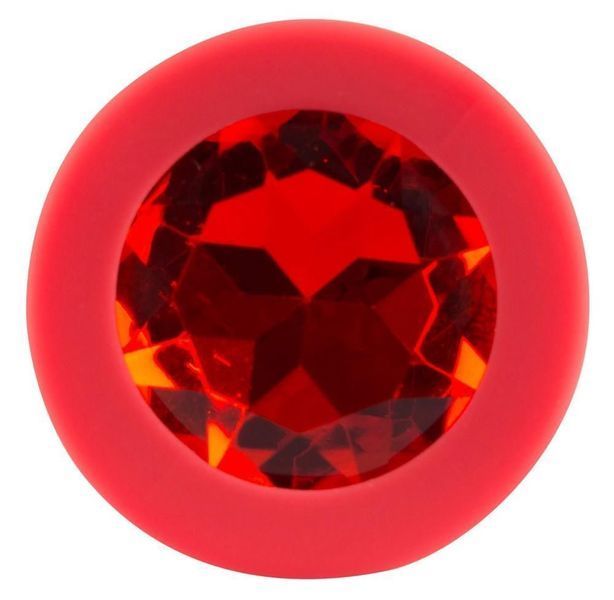Анальная пробка с кристаллом Colorful Joy Jewel Red Plug Small, 7,2 см (красный) 9856 фото