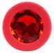Анальная пробка с кристаллом Colorful Joy Jewel Red Plug Small, 7,2 см (красный) 9856 фото 7
