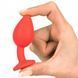 Анальная пробка с кристаллом Colorful Joy Jewel Red Plug Small, 7,2 см (красный) 9856 фото 5