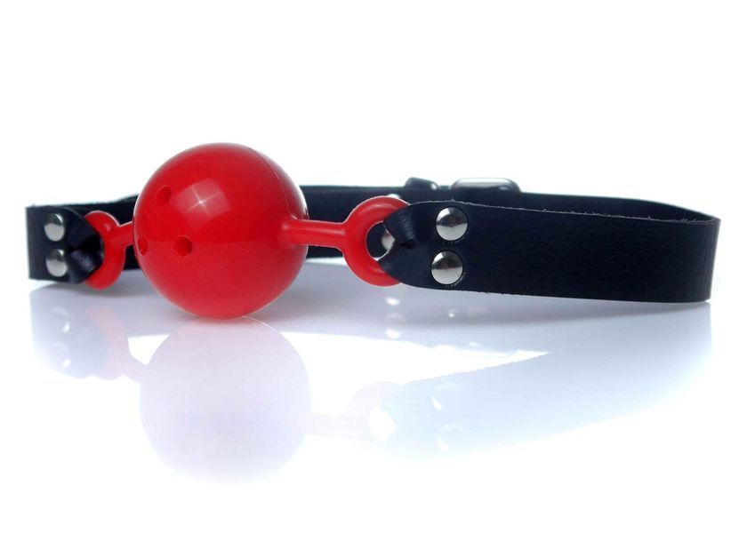 Кляп Fetish B - Series Ball Gag, 4.2 см (черный с красным) 43840_EU фото