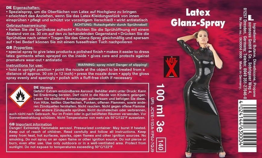 Спрей для догляду за латексом LateX Glanz, 100 мл 19252 фото